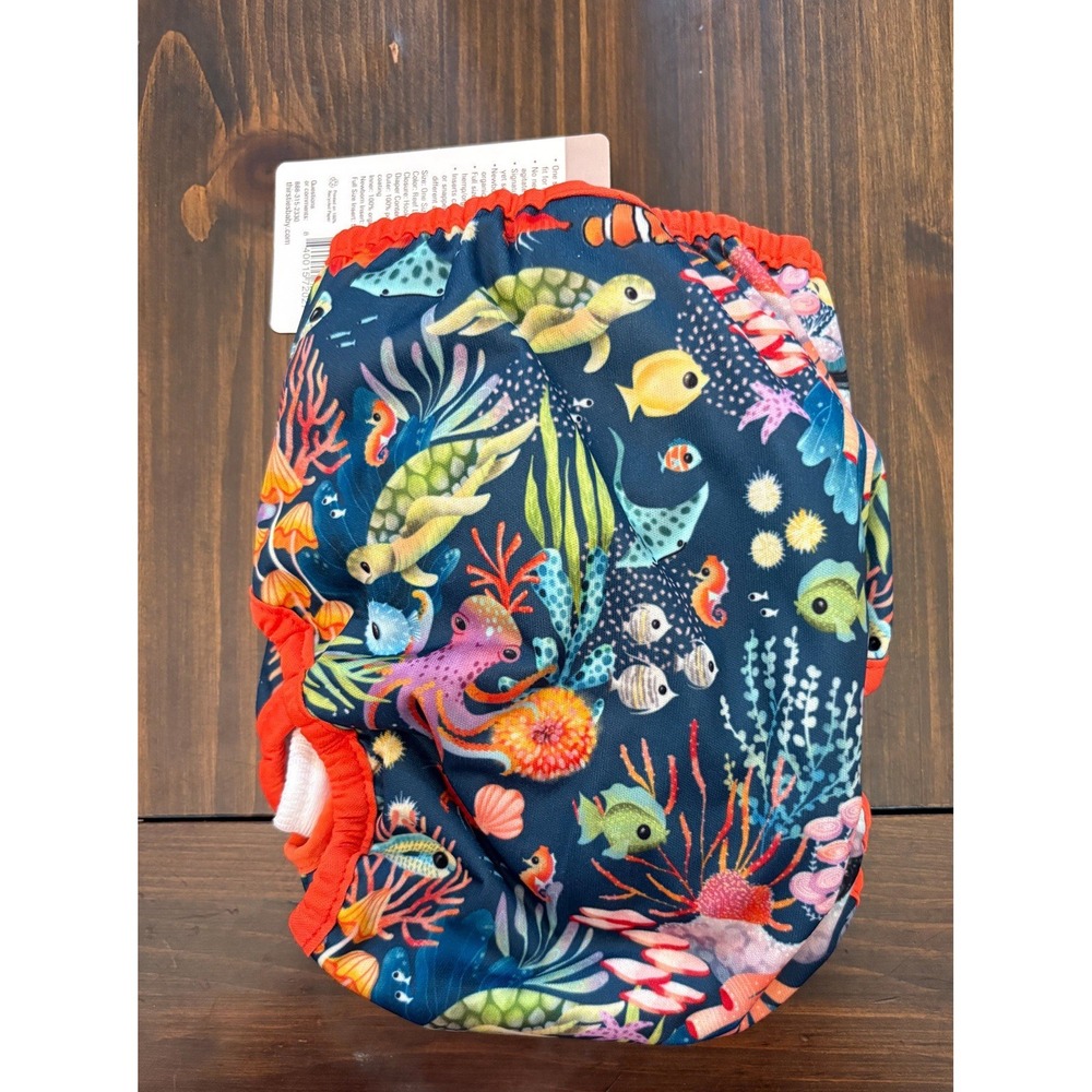 Thirsties Cloth Diaper Sea Turtle NWT OS 8-40 lbs